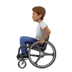 🧑🏽‍🦽 person in manual wheelchair: medium skin tone display on Apple